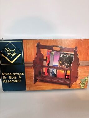 Wood Magazine Rack for Living Room Home Styles Wooden Holder New In Box